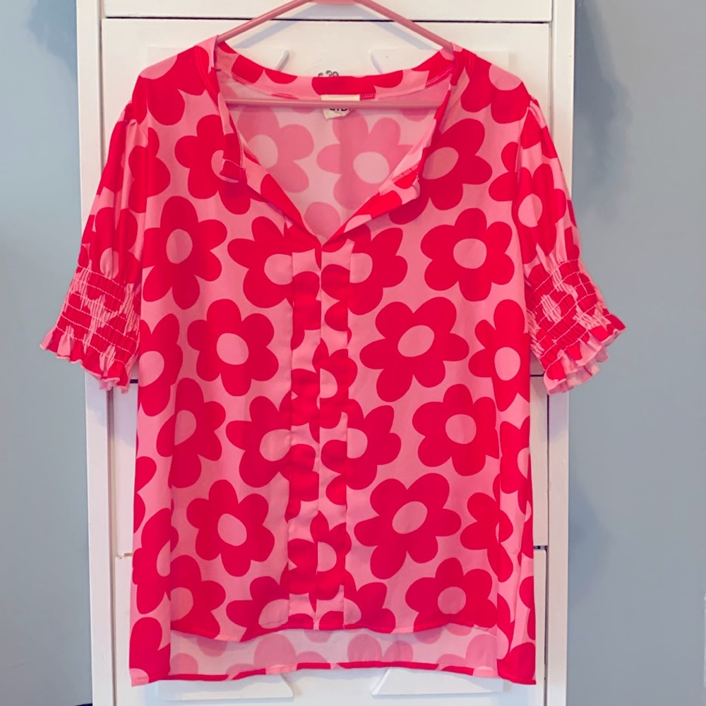 Bibi pink floral top